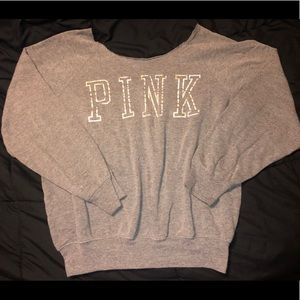 PINK gray sweater